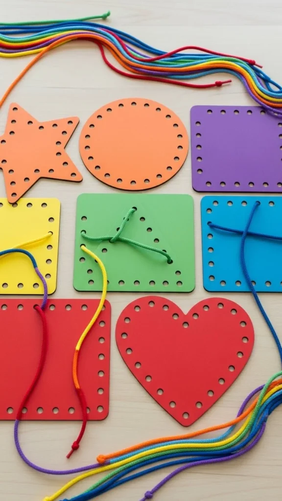 Rainbow Lacing Cards