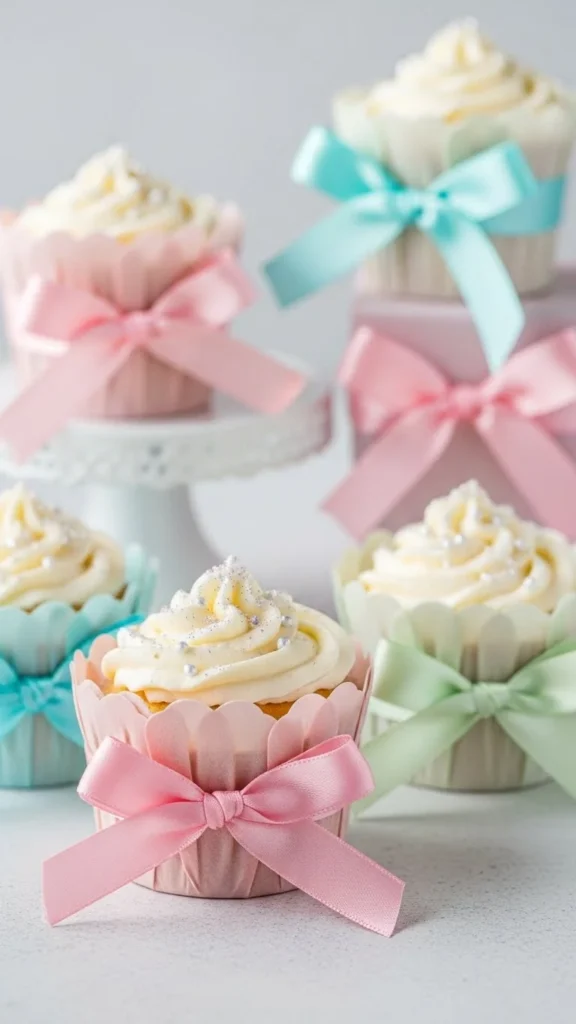 Cupcake Wrappers with Ribbons
