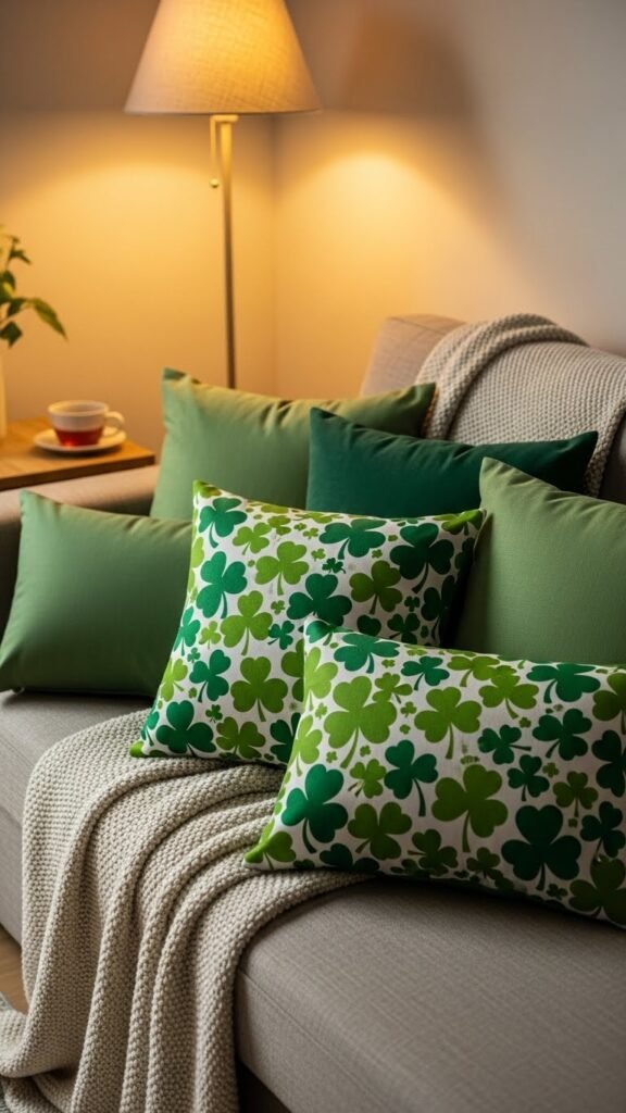 Simple Shamrock Throw Pillow Mix