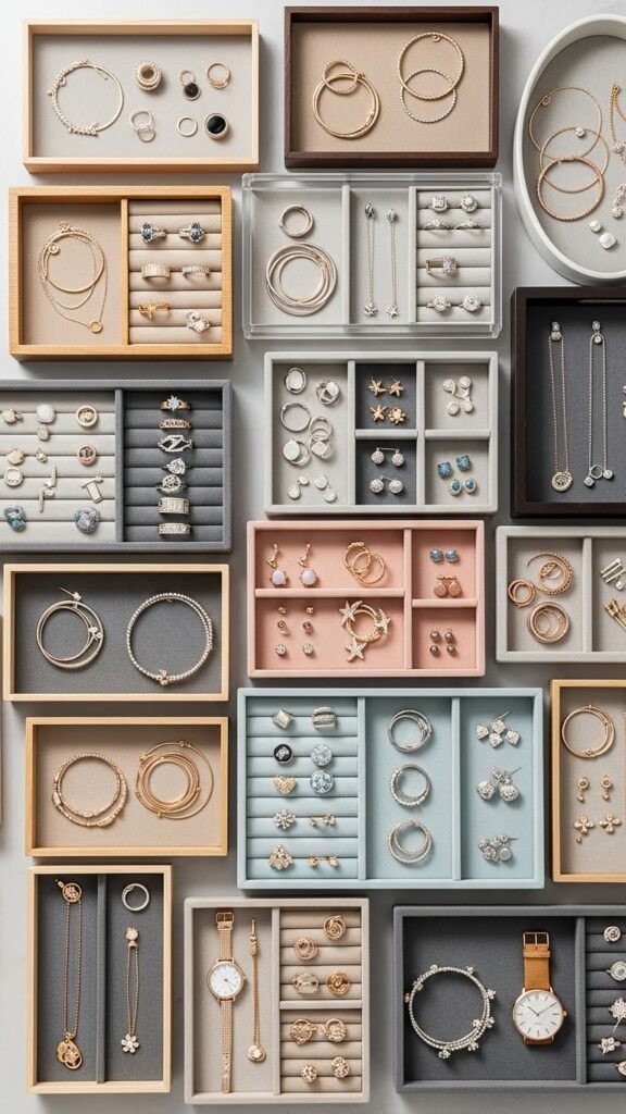 Jewelry Tray with Soft Inserts