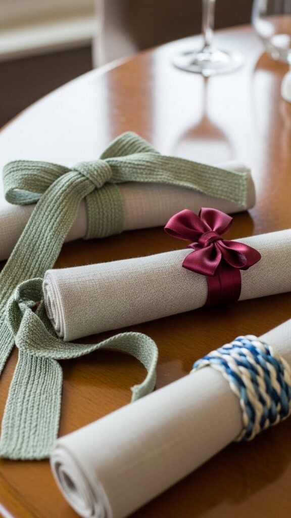 Ribbon Table Napkin Rings