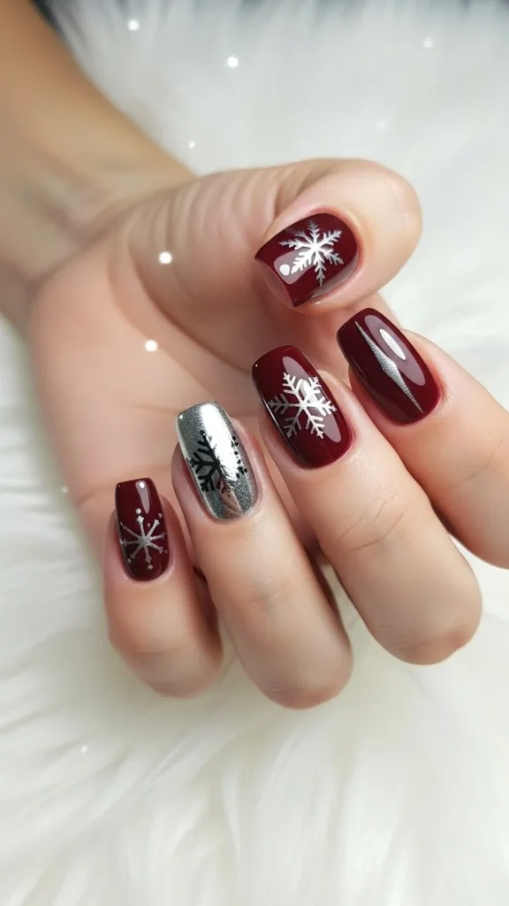 Sleek Silver Snowflakes