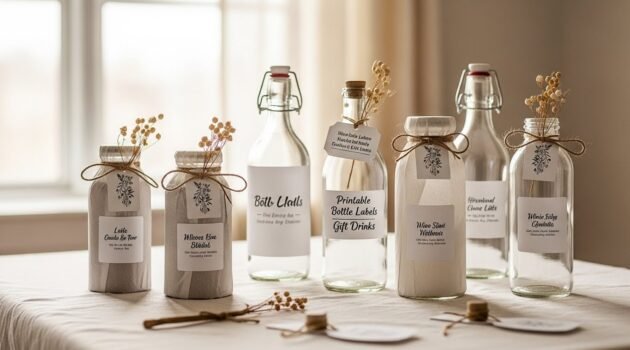 25 Printable Bottle Labels That Elevate Gift Drinks