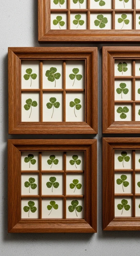 Framed Clover Ornament Displays