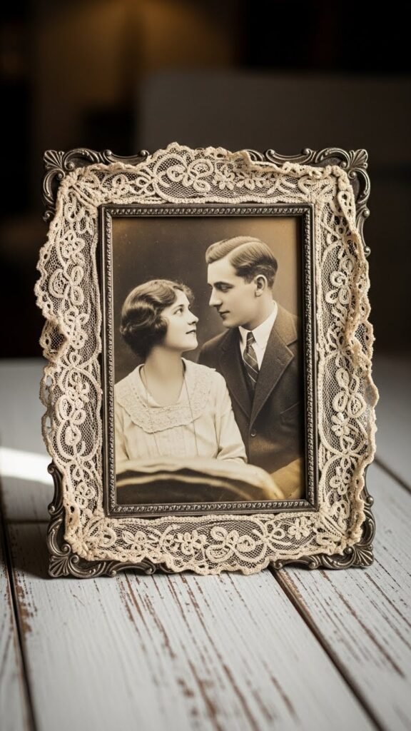 Lace-Trimmed Photo Display