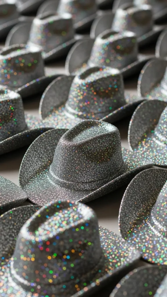 Holographic Glitter Cowboy Hat