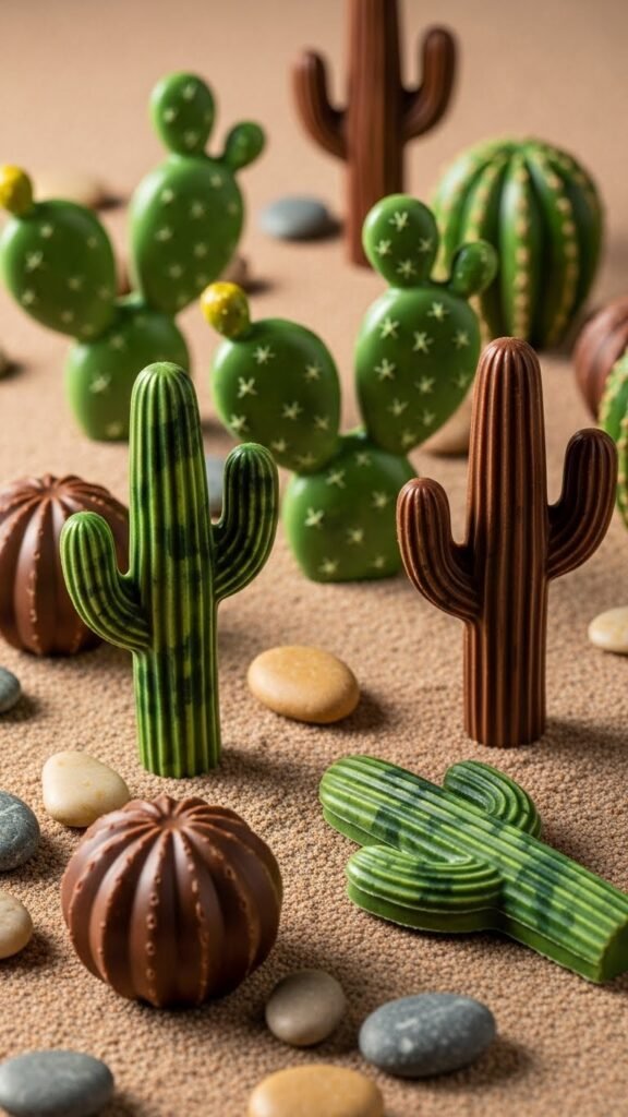  Cactus Shaped Chocolates