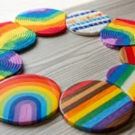 28 Fun Rainbow Coasters That Protect and Decorate