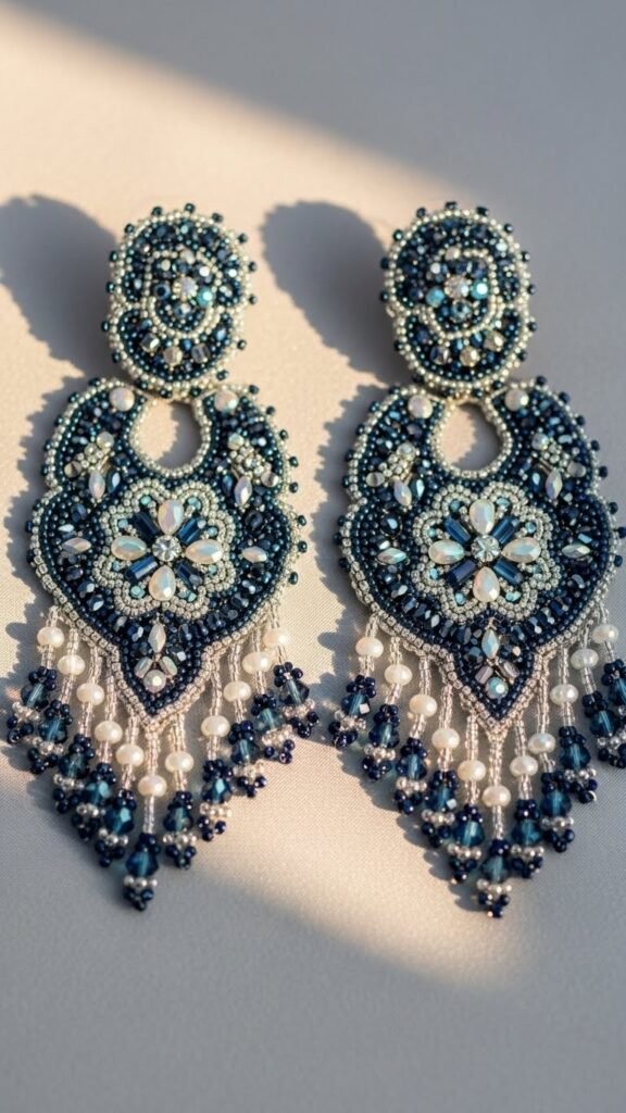 Beaded Collar Earrings
