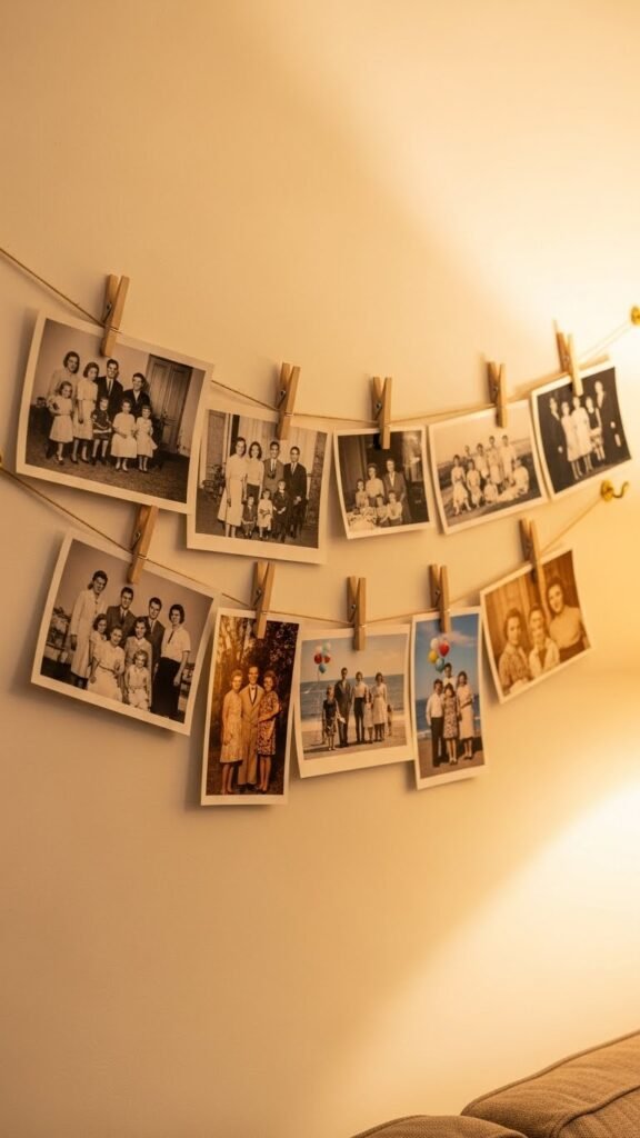 Clothesline Photo Display