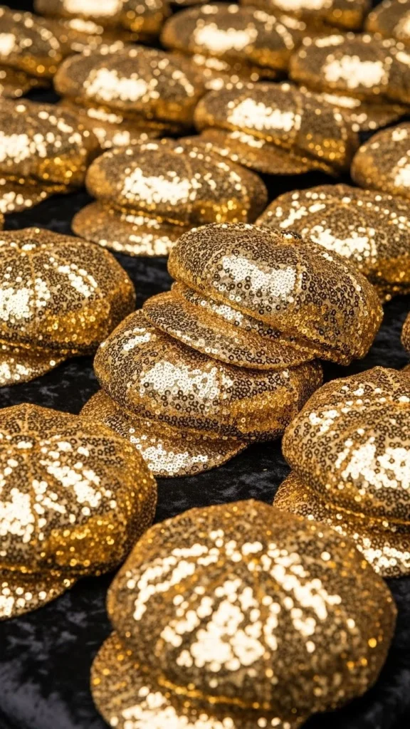 Gold Sequin Newsboy Cap