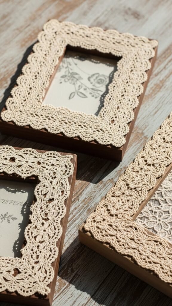 Lace-Trimmed Picture Frame