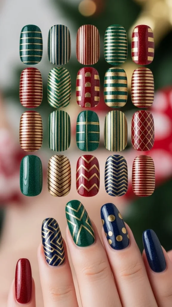 Metallic Gold Stripes