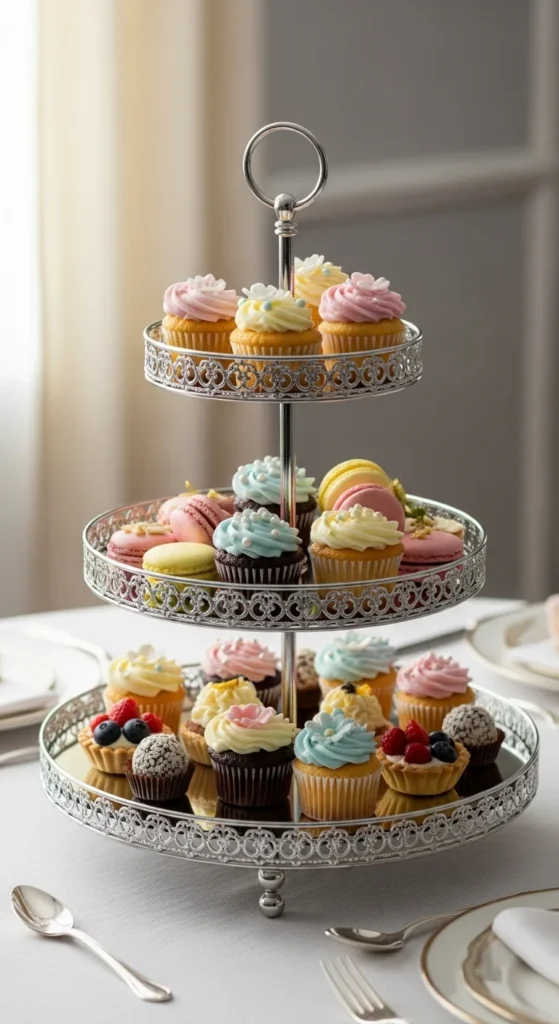 Tiered Metal Dessert Stand
