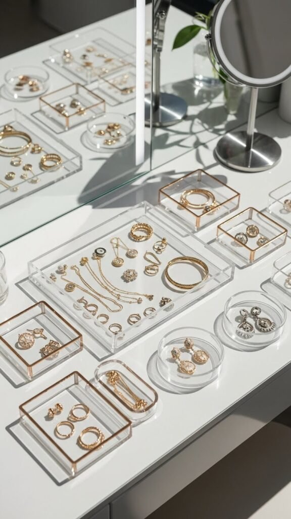  Clear Acrylic Jewelry Tray