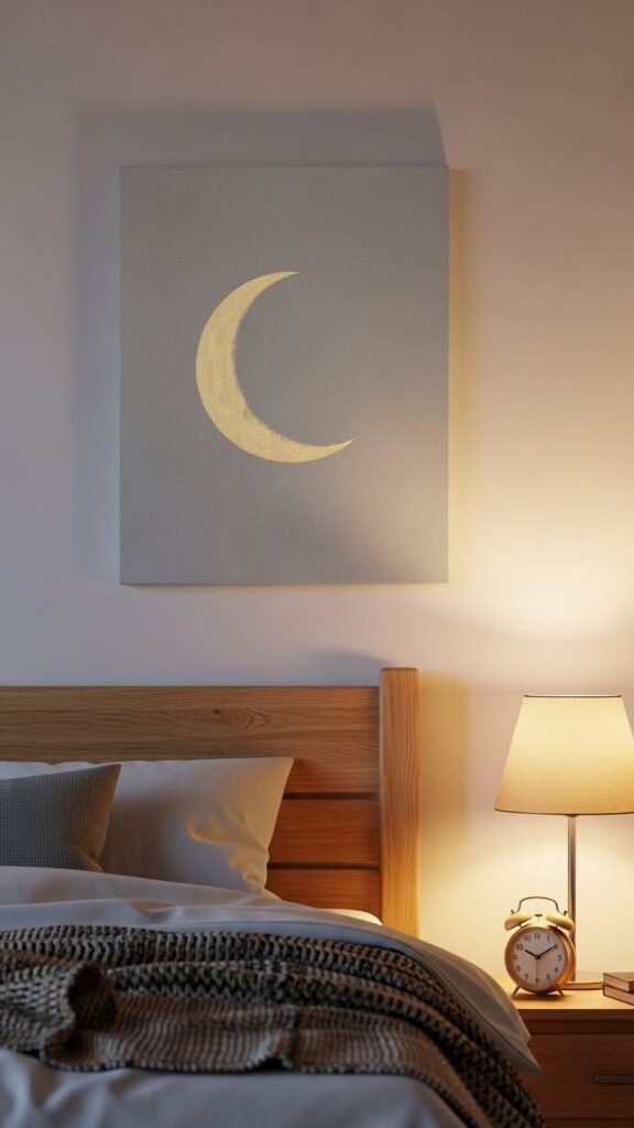 Crescent Moon Calm Canvas