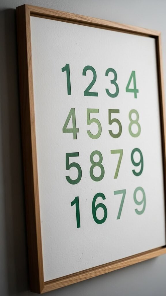 Lucky Number Typography Print