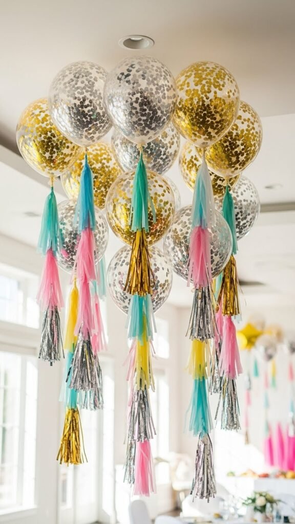 Confetti Balloons with Tassel Tails