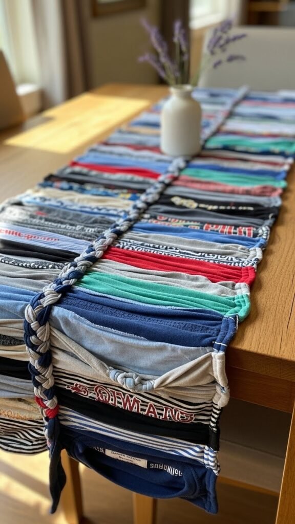 DIY T-Shirt Table Runner