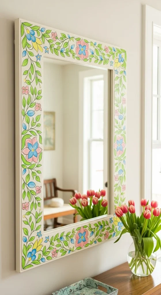 Painted Entryway Mirror Frame