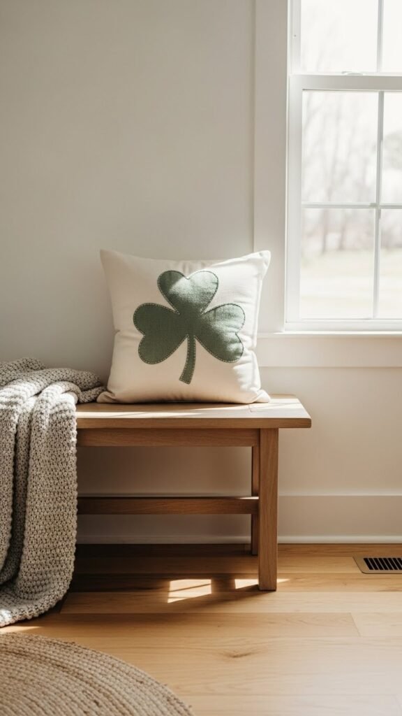 armhouse-Style Shamrock Pillows