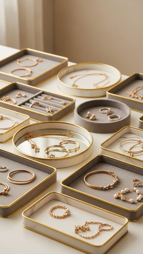 Gold Metal Edge Tray