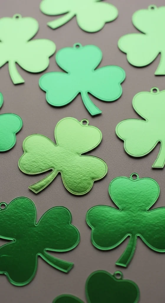 Foil-Pressed Paper Clovers