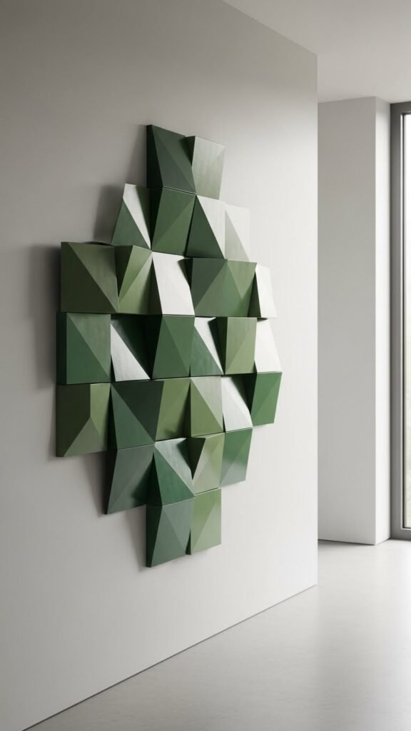 Geometric Green Wall Tiles