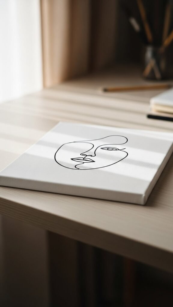 Palm Symbol Line Art