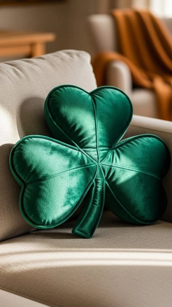 Velvet Shamrock Accent Pillows