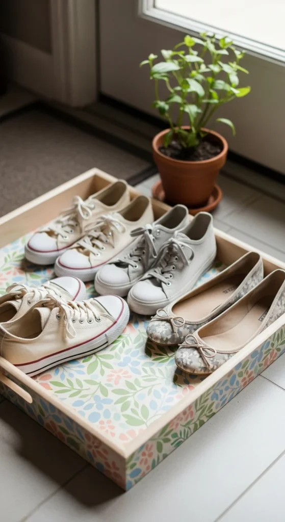Hand-Painted Shoe Tray