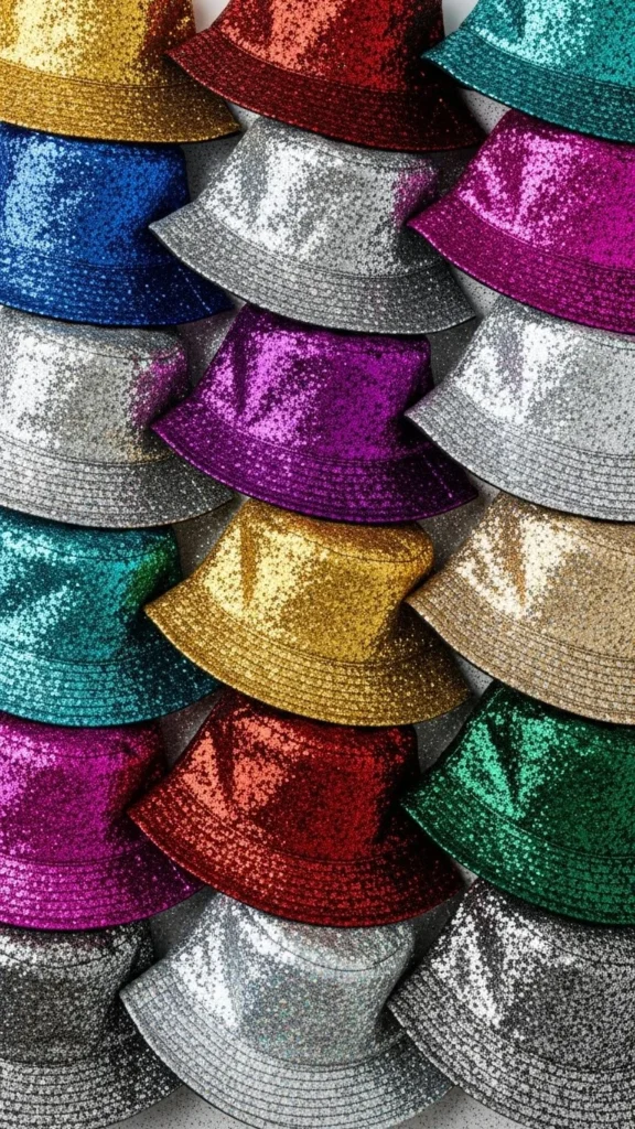 Multi-Color Glitter Bucket Hat