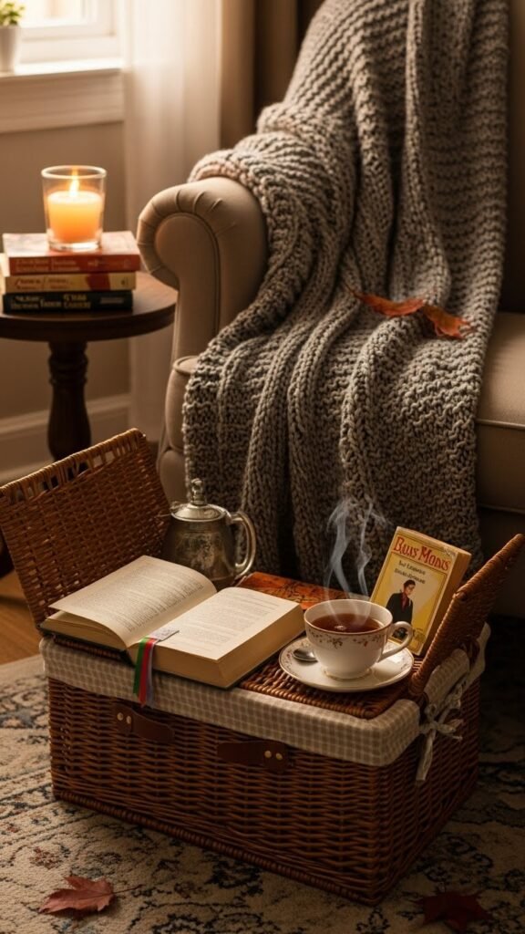 Book Lover Reading Basket
