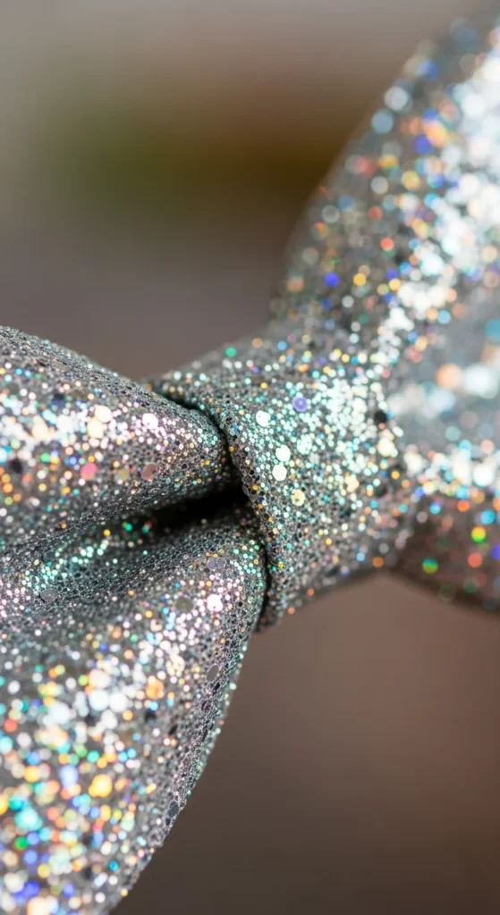 Chunky Glitter Statement Bow Tie