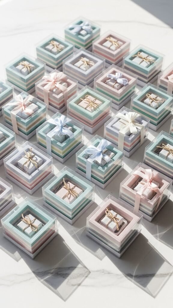 Clear Boxes With Layered Inserts