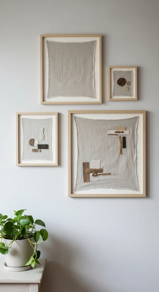 DIY Linen Texture Art