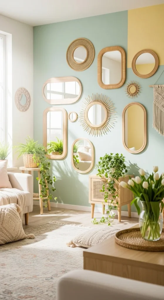 DIY Spring Mirror Decor