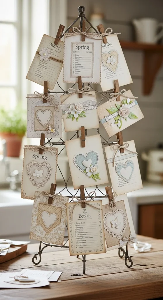 Decorated Recipe Card Display