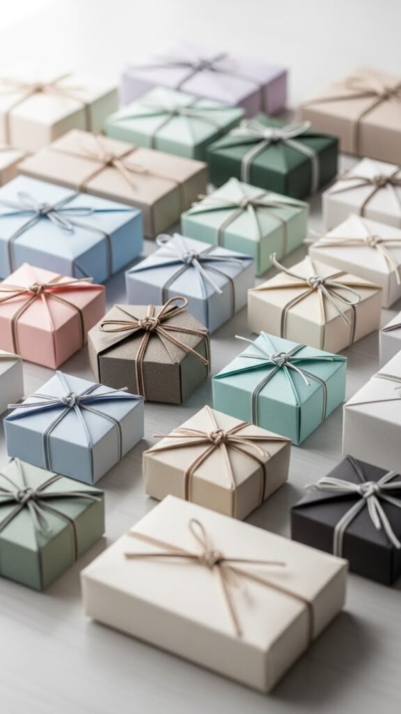 Folded Paper Boxes With Corner Knots