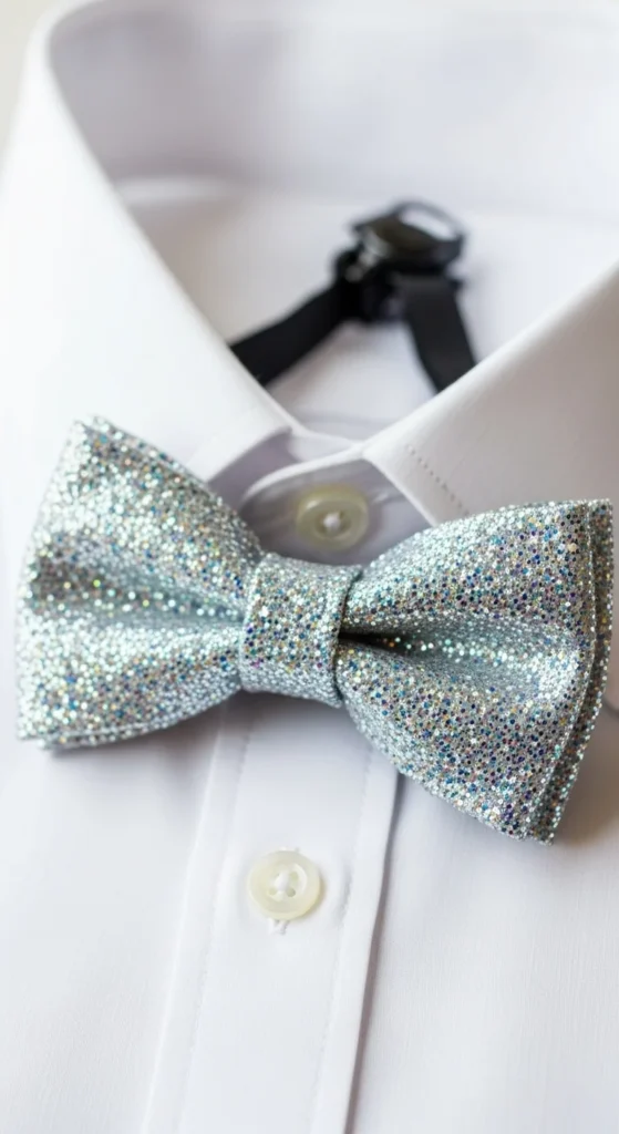 Glitter Bow Tie with Clip-On Design