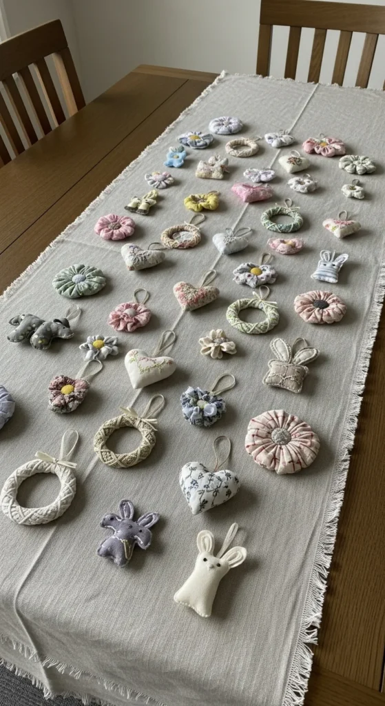 Linen Table Runner with Hand Edges