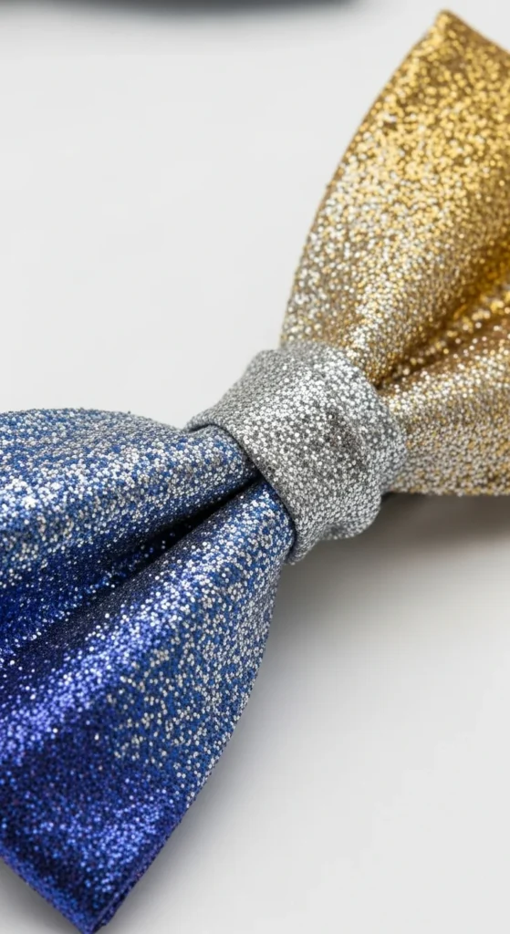 Metallic Ombre Glitter Bow Tie