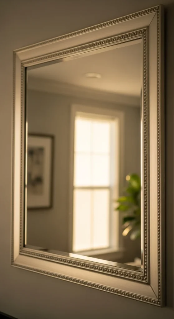 Mirror With Beaded Edge