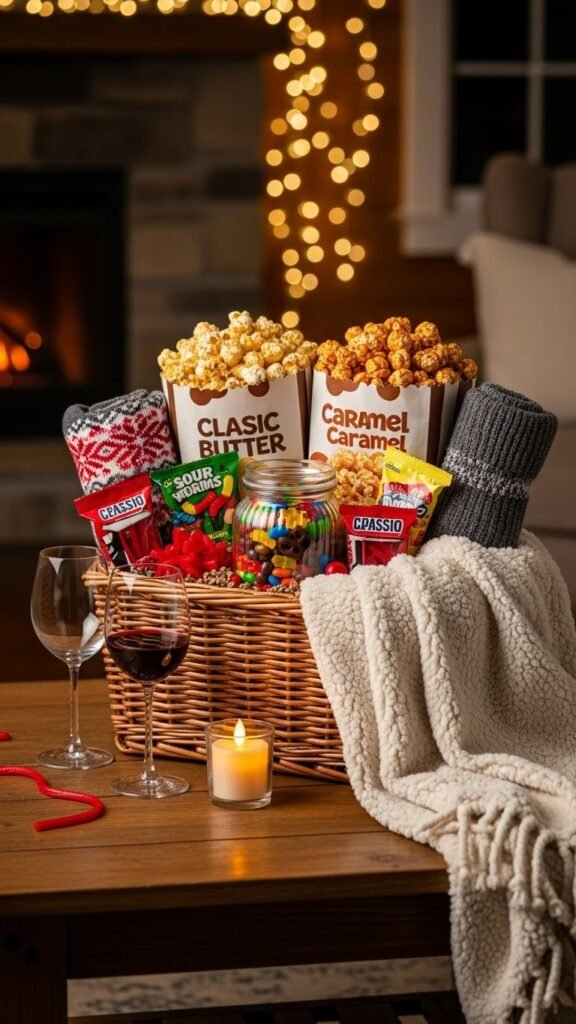 Movie Night Together Basket