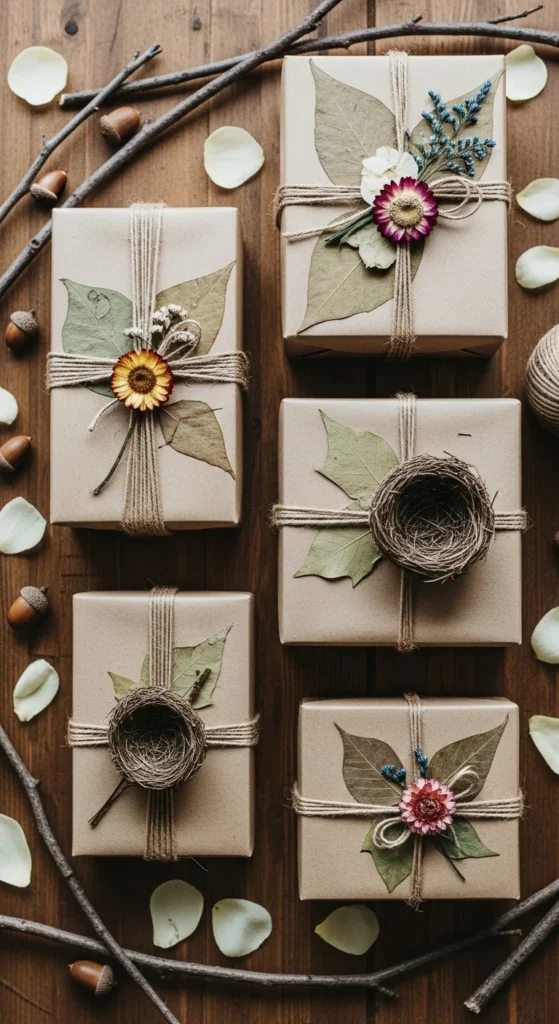 Nature-Wrapped Gift Boxes