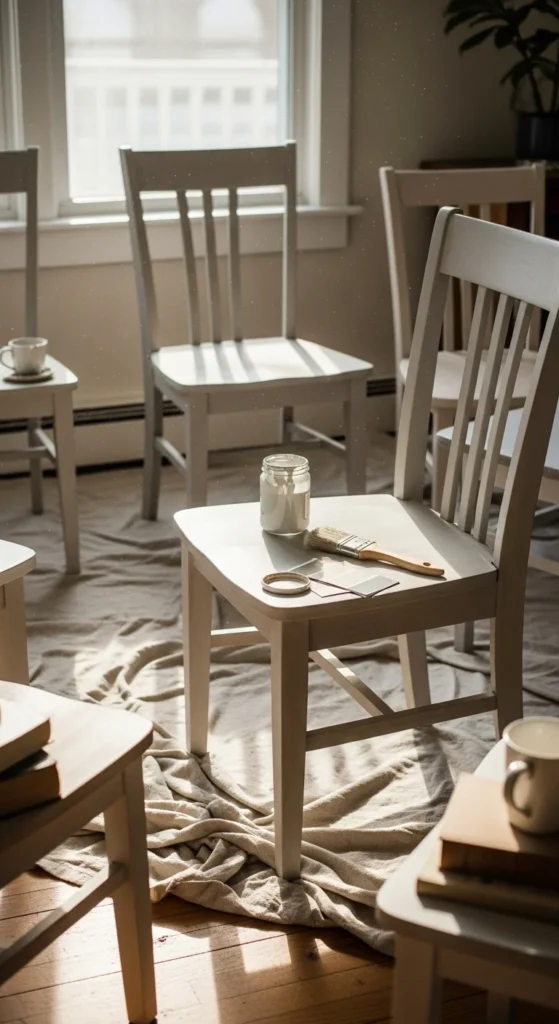 Painted Wooden Dining Chairs