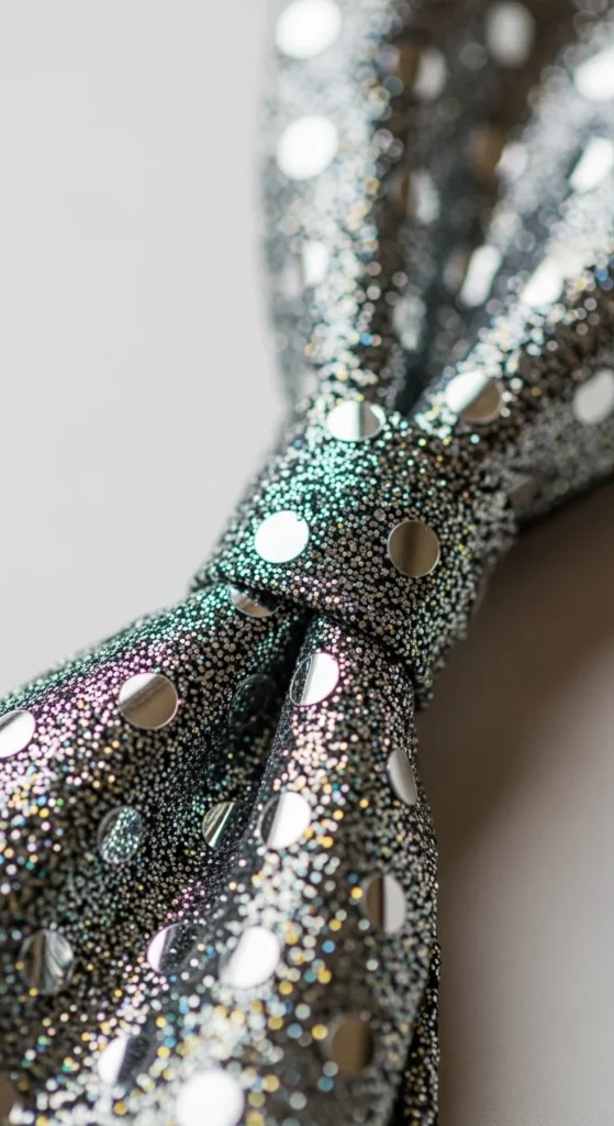 Polka Dot Glitter Bow Tie