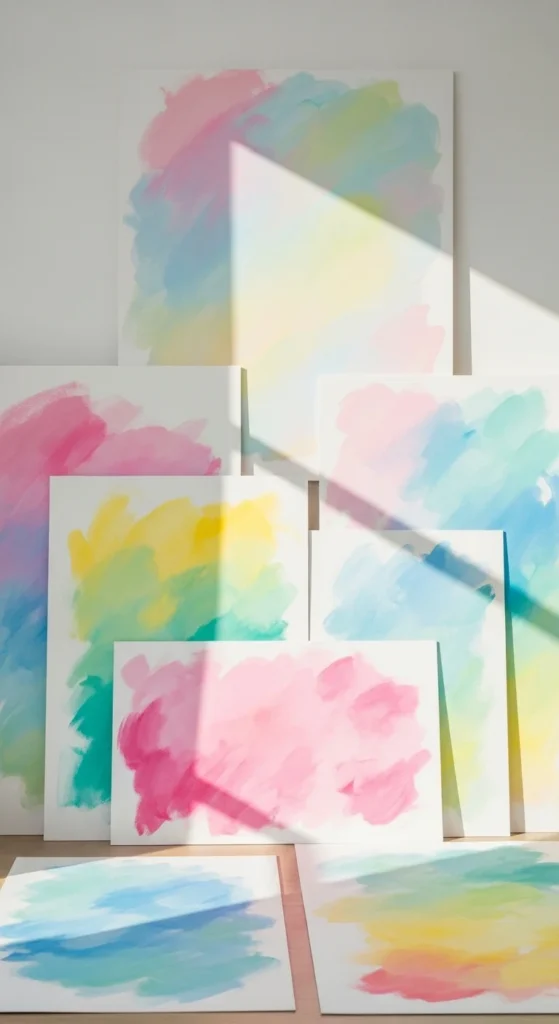 Spring Color Wash Poster Boards