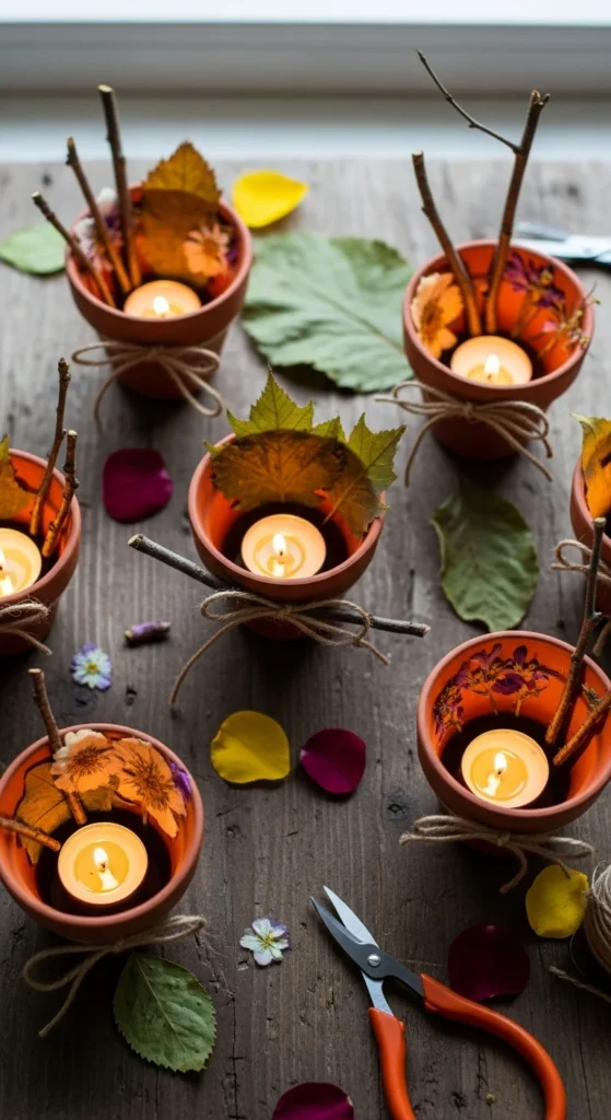 Terracotta Pot Candle Holders