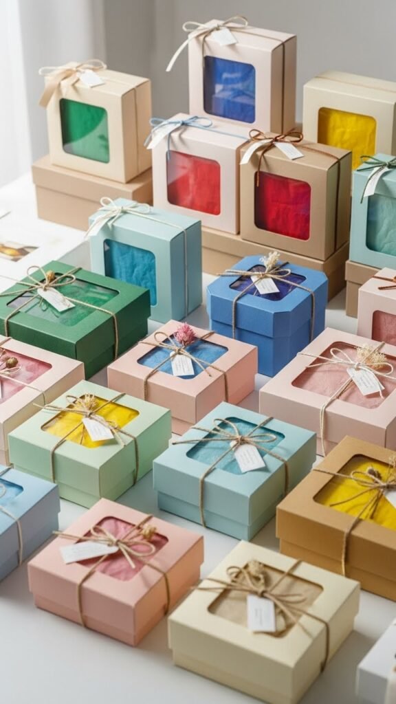 Window Boxes With Tissue Backing